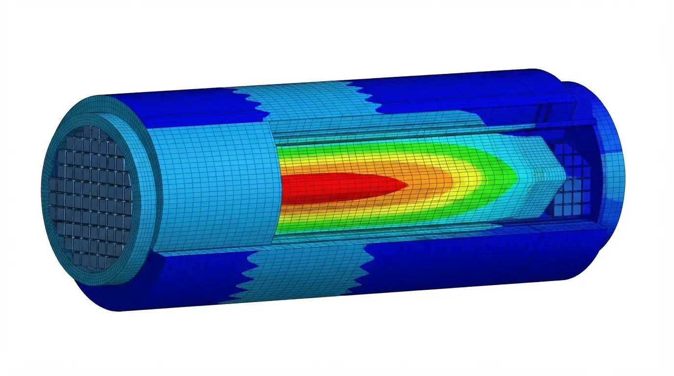 Temperature field (Mechanical and Fluent CFD)