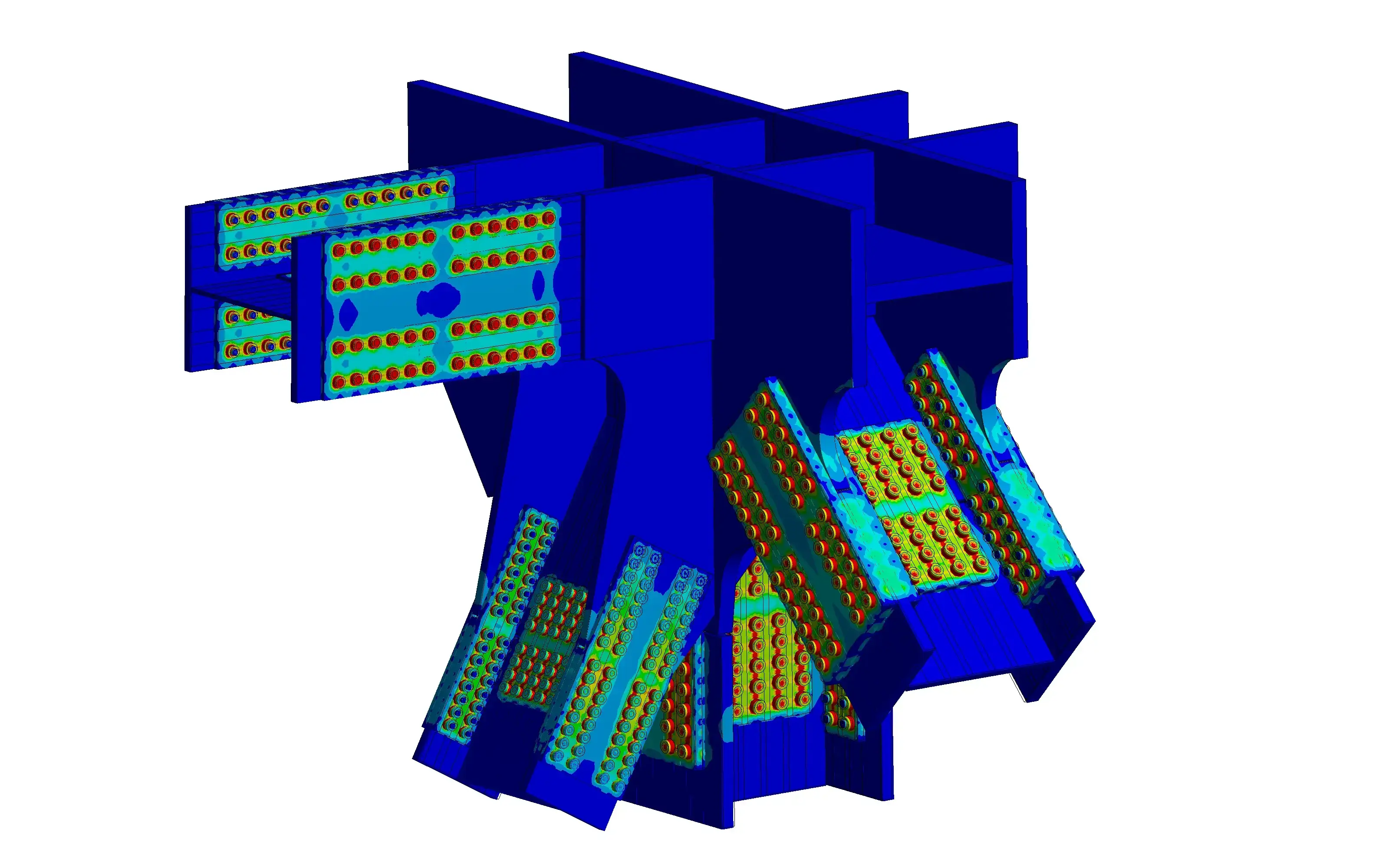 FEA model, bolted connection